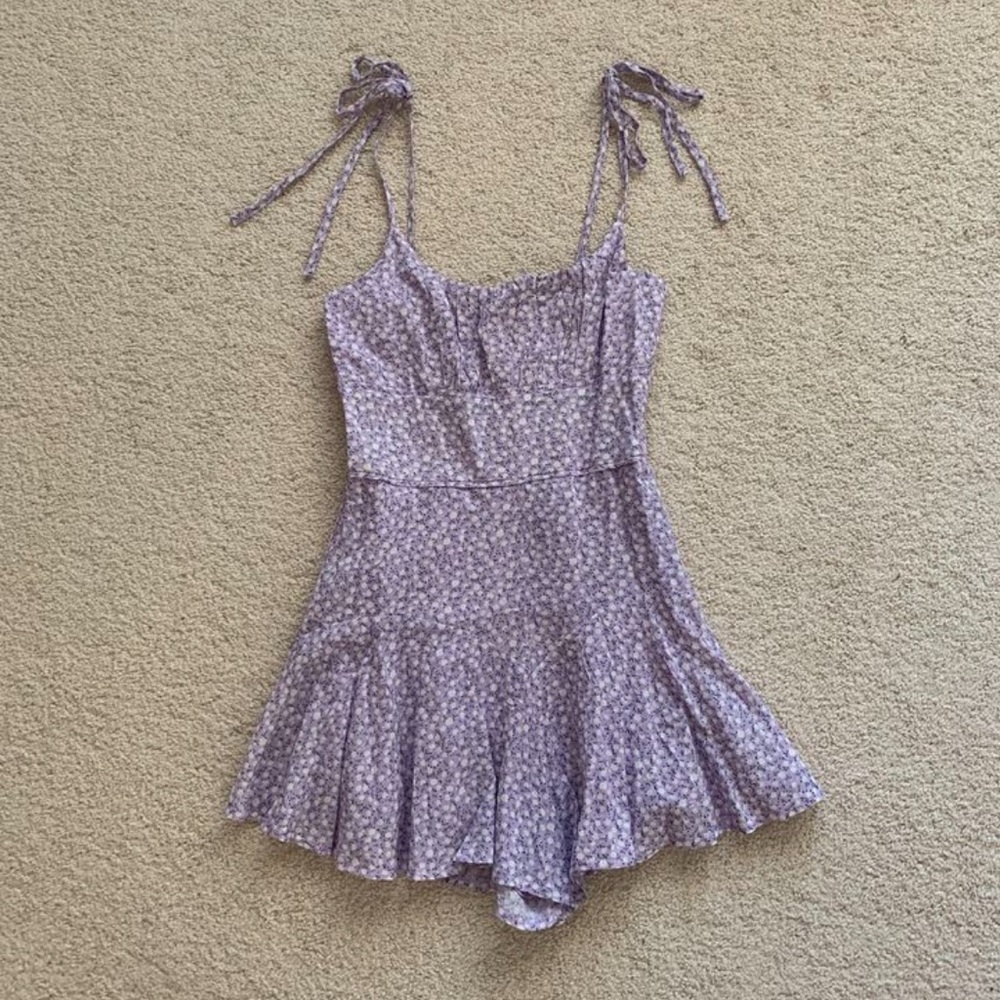 Sundae Muse ditsy floral lavender romper